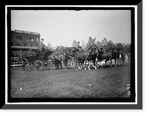 Historic Framed Print, HORSE SHOWS. 4-HORSE TEAMS - 2,  17-7/8" x 21-7/8"