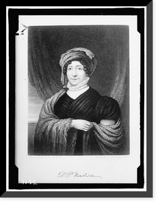 MADISON, DOLLY. STEEL ENGRAVING OF PORTRAIT BY JOSEPH WARD, Vintage Print