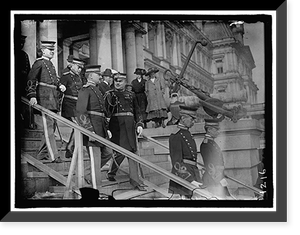 NEW YEAR'S RECEPTION AT WHITE HOUSE. ARMY OFFICERS. TWO IN CENTER: GENERAL EDWARDS AND COL. SIDNEY A. CLOMAN, Vintage Poster