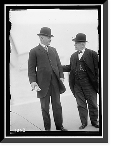 Historic Framed Print, FLINT, FRANK PUTNAM SENATOR FROM CALIFORNIA, 1905-1911. LEFT, WITH SENATOR THOMAS STAPLES MARTIN, OF VIRGINIA,  17-7/8" x 21-7/8"