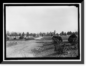 Historic Framed Print, CONFEDERATE MONUMENT, ARLINGTON NATIONAL CEMETERY. 'CONFEDERATE GROUND,' WITH FOUNDATIONS OF MONUMENT,  17-7/8" x 21-7/8"