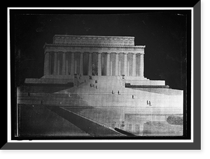 Historic Framed Print, LINCOLN MEMORIAL. ARCHITECT'S DRAWING FOR PROPOSED MEMORIAL; PLAN SELECTED,  17-7/8" x 21-7/8"