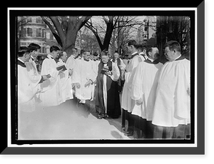 SAINT THOMAS P.E. CHURCH. CONSECRATION SERVICES. 2ND FROM LEFT, REV. DR. GEORGE W. ATKINSON; 3RD, REV. CHARLES T. WARNER; 4TH, REV. JOSEPH E. - 2 Classic, Vintage Poster