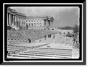 Historic Framed Print, INAUGURAL STANDS. AT CAPITOL,  17-7/8" x 21-7/8"