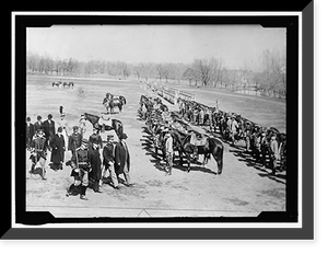 Historic Framed Print, CULVER MILITARY ACADEMY. BLACK HORSE TROOP, PERSONAL ESCORT TO VICE PRESIDENT MARSHALL AT INAUGURATION - 2,  17-7/8" x 21-7/8"