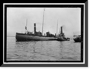 Historic Framed Print, DEUTSCHLAND. GERMAN SUBMARINE. AT BALTIMORE, JULY 9-10,  17-7/8" x 21-7/8"