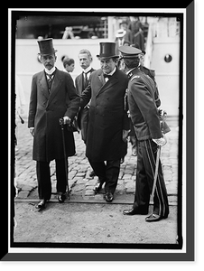 Historic Framed Print, BRYAN, WILLIAM JENNINGS. REP. FROM NEBRASKA, 1891-1895; SECRETARY OF STATE, 1913-1915. WITH DR. L. MULLER OF BRAZIL,  17-7/8" x 21-7/8"