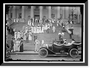 Historic Framed Print, PEOPLE ON CAPITOL STEPS,  17-7/8" x 21-7/8"