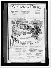 Historic Portrait - America First Poster - Historic Wall Art Gift