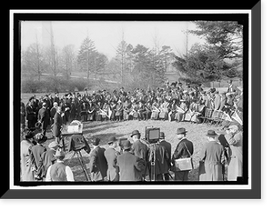 Historic Framed Print, CORN GROWERS. SECRETARY HOUSTON GIVING DIPLOMAS,  17-7/8" x 21-7/8"