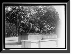 Historic Framed Print, GRANT MEMORIAL AT CAPITOL. CAISSON GROUP OF STATUARY - 4,  17-7/8" x 21-7/8"