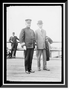 Historic Framed Print, BADGER, CHARLES JOHNSTON. REAR ADMIRAL, U.S.N. LEFT, WITH ADMIRAL FISKE,  17-7/8" x 21-7/8"