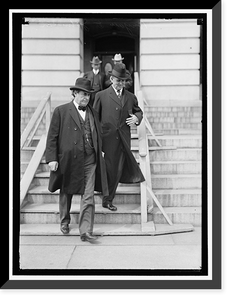 Historic Framed Print, BRYAN, WILLIAM JENNINGS. REP. FROM NEBRASKA, 1891-1895; SECRETARY OF STATE, 1913-1915. WITH CONE JOHNSON, SOLICITOR, STATE DEPARTMENT,  17-7/8" x 21-7/8"