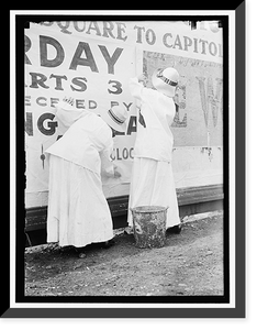 Historic Framed Print, WOMAN SUFFRAGE. POSTERS FOR PARADE - 3,  17-7/8" x 21-7/8"