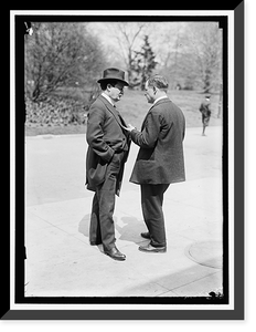 Historic Framed Print, BURNS, WILLIAM J. DETECTIVE. LEFT, WITH JACK WHEELER,  17-7/8" x 21-7/8"