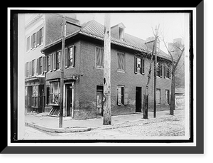 Historic Framed Print, FLAGS. HOUSE WHERE AMERICAN FLAG WAS MADE,  17-7/8" x 21-7/8"