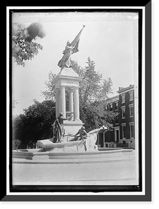 Historic Framed Print, KEY, FRANCIS SCOTT. KEY MONUMENT IN BALTIMORE,  17-7/8" x 21-7/8"