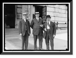 Historic Framed Print, LABOR, DEPT. OF. A.L. FAULKNER OF IMMIGRATION; CHARLES W. MILLS; PATRICK GILDAY, COMMR. OF CONCILIATION,  17-7/8" x 21-7/8"