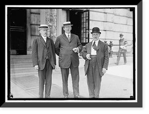 Historic Framed Print, LABOR, DEPT. OF. A.L. FAULKNER OF IMMIGRATION; CHARLES W. MILLS; PATRICK GILDAY, COMMR. OF CONCILIATION - 2,  17-7/8" x 21-7/8"