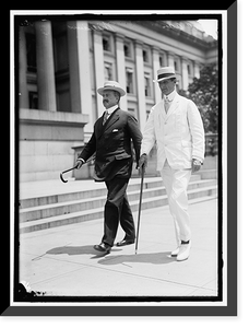 McADOO, WILLIAM GIBBS. SECRETARY OF THE TREASURY, 1913-1921. RIGHT, WITH JNO. SKELTON WILLIAMS, Historic Print