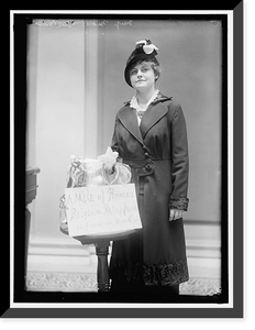 Historic Framed Print, BELGIAN RELIEF. MISS MARY DECKER OF THE 'MILE OF PENNIES' CAMPAIGN,  17-7/8" x 21-7/8"