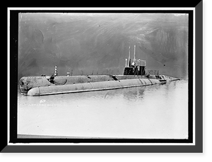 Historic Framed Print, Submarine,  17-7/8" x 21-7/8"