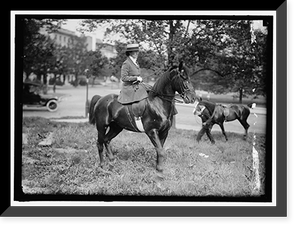 Historic Framed Print, RIDING AND HUNT CLUB. MRS. GRANVILLE FORTESCUE,  17-7/8" x 21-7/8"