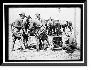 Historic Framed Print, ARMY, U.S. SIGNAL CORPS CONSTRUCTING LINES IN PHILIPPINES - 2,  17-7/8" x 21-7/8"