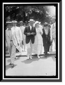 Historic Framed Print, McADOO, MRS. WILLIAM GIBBS, NEE ELEANOR WILSON. WITH FATHER, PRESIDENT WILSON,  17-7/8" x 21-7/8"