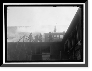 Historic Framed Print, FIREMEN,  17-7/8" x 21-7/8"