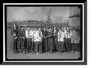 Historic Framed Print, DISTRICT PUBLIC SCHOOLS. WESTERN HIGH SCHOOL, GIRLS RIFLE,  17-7/8" x 21-7/8"