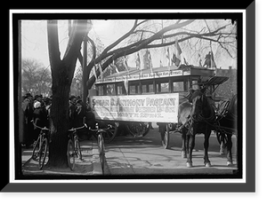 WOMAN SUFFRAGE. STREET CAR, SUSAN B. ANTHONY PAGEANT, Vintage Poster