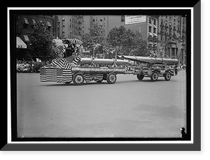 Antique Portrait - Preparedness Parade. Float With Torpedoes