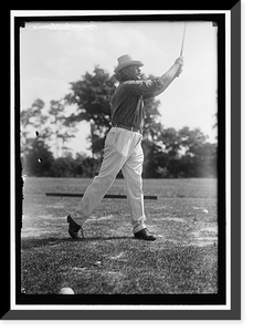 PLAYING GOLF, Antique Poster