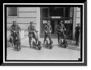 POST OFFICE. POSTMEN ON SCOOTERS, Historic Print