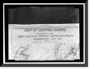 MAP OF CENTRAL EUROPE, Vintage Wall Art