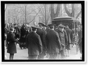 Antique Portrait - Dewey, George. Admiral, U.S.N. Coffin Leaving House