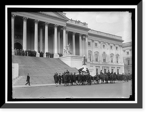 Historic Framed Print, DEWEY, GEORGE. ADMIRAL, U.S.N. TAKING COFFIN INTO CAPITOL,  17-7/8" x 21-7/8"