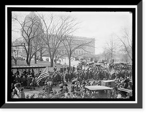 Historic Framed Print, INAUGURAL CEREMONY. CROWDS COLLECTING,  17-7/8" x 21-7/8"