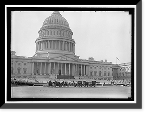 Historic Framed Print, INAUGURAL STANDS AT CAPITOL - 2,  17-7/8" x 21-7/8"