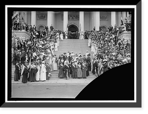 Historic Framed Print, WOMAN SUFFRAGE AT CAPITOL,  17-7/8" x 21-7/8"