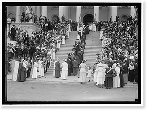 Historic Portrait - Woman Suffrage at Capitol - Historic Wall Art Gift