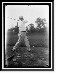 Historic Framed Print, CUMMINS, ALBERT BAIRD. GOVERNOR OF IOWA, 1902-1908; SENATOR, 1908-1926. PLAYING GOLF - 2,  17-7/8" x 21-7/8"