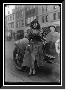 Antique Portrait - Women Auto Racers. Miss Elinor Blevins