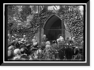 Allied Commission to U.S. at Mount Vernon: Groups at Tomb of Washington, Historic Print