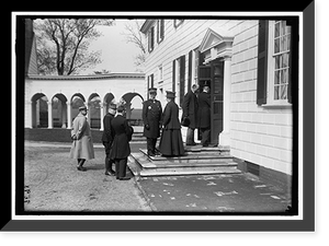 Historic Framed Print, ALLIED COMMISSION TO U.S. AT MOUNT VERNON. IN GROUPS STOLLING ABOUT GROUNDS, MOST IMPORTANT PERSONS ONLY: JOFFRE; CHOCEPRAT,  17-7/8" x 21-7/8"
