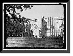 Historic Framed Print, RANKIN, JEANETTE. REP. FROM MONTANA, 1917-1919. LEAVING WHITE HOUSE,  17-7/8" x 21-7/8"
