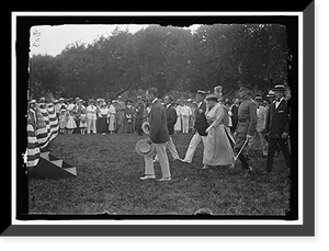 Historic Framed Print, HOME GUARD. ORGANIZATION OF GOVERNMENT CLERKS, D.C. PRESIDENT AND MRS. WILSON, COL. HARTS, ETC. ARRIVING FOR REVIEW,  17-7/8" x 21-7/8"
