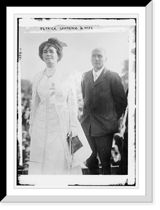 Historic Framed Print, Pethic Lawrence and wife,  17-7/8" x 21-7/8"