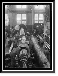 NAVY YARD, U.S., WASHINGTON. BORING BREECH OF 14 INCH GUN Classic, Antique Wall Art